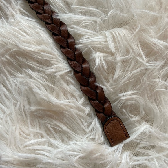 Genuine Leather Braided Brown Belt - Picture 4 of 5